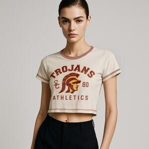 USC Trojans “Goodie Two Sleeves” Vintage‑Look Cotton Tee - Size Small